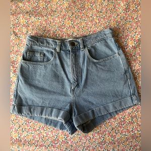 American apparel high waisted cuff shorts